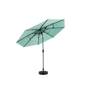 Ombrellone da Patio in Alluminio a 3 Livelli con Inclinazione Automatica, 3 Metri, per Tavoli da Mercato, Bordo Piscina - Grigio Chiaro (Base Non Inclusa) - Product Image 4