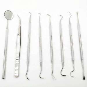 Kit de 8 Piezas de Instrumentos Dentales Manuales de Acero Inoxidable, Juego Profesional de Cuidado Bucal con Espejo, Sonda y Empuñadura Ergonómica - Product Image 4