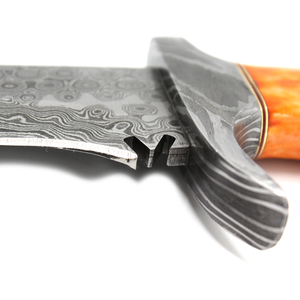 Cuchillo Bowie FOX IMPEX de Acero de Damasco con Mango de Madera, Diseño Compacto Personalizado, Duradero, para Supervivencia, Caza, Camping y Actividades al Aire Libre, de Alta Calidad - Product Image 4