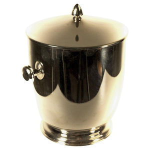 Cubetas de hielo de acero inoxidable chapadas en oro para fiestas, tinas de metal pulido únicas con asas, enfriador de vino grande, tina para bebidas - Product Image 1