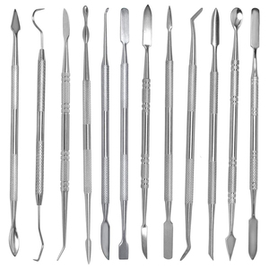 Juego de 12 Herramientas para Tallar Cera, Kit de Alta Precisión para Laboratorio Dental, Espátulas de Acero Inoxidable, Cuchillos para Esculpir y Modelar - Product Image 5
