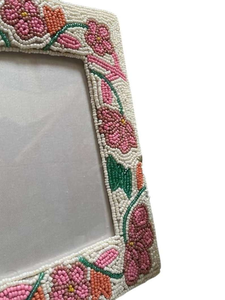 Customizable Beaded Photo <b>Frame</b> <b>6x8</b> | Floral Home Decor Hotel & Restaurant Use Made in India - Product Image 5