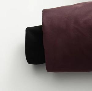 Men's <b>Burgundy</b> Puffer Jacket Stand Collar Zipper Front <b>Belted</b> Casual Winter Outerwear Thick Polyester Wadding Regular Sleeve - Product Image 4