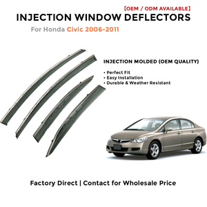 Deflector de Viento para Honda Civic 2006-2011, Protector Solar y de Lluvia, Visera para Ventana de Coche - Product Image 2