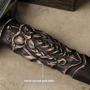 Maysara Impex Unique Handmade Viking Thor <b>Hammer</b> High Carbon Steel Hickory Engraved Wood Shaft Roofing Nail <b>Hammer</b> DIY OEM - Product Image 3