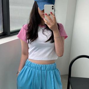 Camiseta Corta de Algodón para Mujer, Estilo Baby Tee, Ajustada, con Logotipo Personalizado, Manga Corta, Informal, Estilo Urbano, Raglan - Product Image 5