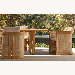 Table rectangulaire en promotion, style moderne et épuré, idéale pour l'extérieur, avec pieds robustes et durables. - Product Image 6