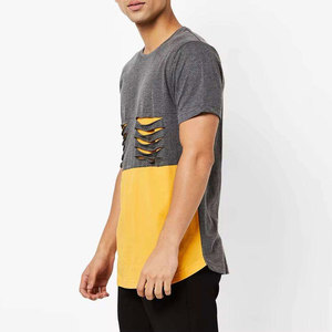 เสื้อยืดคอกลมผู้ชายลายโลโก้แบบกำหนดเอง ผ้าฝ้ายพรีเมียม แฟชั่นทันสมัย รับผลิตแบบ OEM ODM - Product Image 3