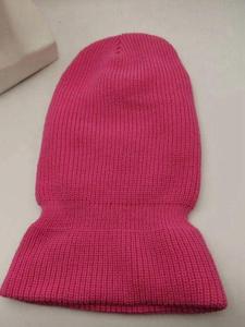 Cagoule tricotée rose unisexe, chapeau d'hiver de couleur unie, fait main en acrylique, pour l'extérieur, décontracté, taille adulte 56-58CM - Product Image 6