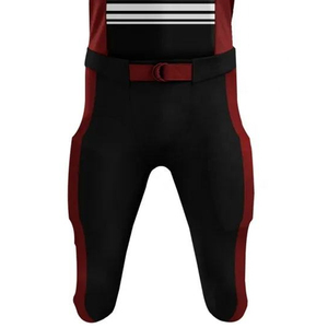 Maillot de football américain marron avec numéro 16 et pantalon noir – Tenue de sport légère et respirante pour équipe - Product Image 3
