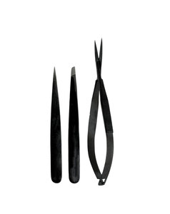 Wholesale Professional Stainless Steel Precision Slanted Tip Right-handed Eyebrow Tweezers <b>Trimmer</b> Set Custom Logo OEM ODM - Product Image 1