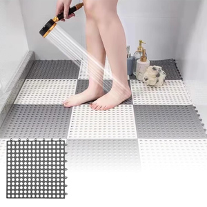 PVC Splicing Modular Square Esteira Hotel Bath TPE Antislip <b>Mats</b> for Bathroom Shower Non-slip Without Suction Cups - Product Image 5
