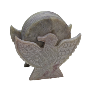 Royal Soapstone Tea Coffee <b>Coaster</b> Set I Handmade <b>Drink</b> <b>Coaster</b> Set I Aborable Kitchen <b>Coaster</b> Set I Custom <b>Coaster</b> Set - Product Image 2