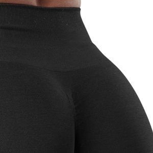Shorts de Compresión Deportivos Negros para Mujer, Cintura Alta, Elásticos, Sin Costuras, para Gimnasio, Entrenamiento, Fitness, Yoga - Product Image 5