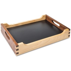 Eco Friendly Solid Wood Serving <b>Tray</b> Natural Acacia Butler Tea Coffee Ottoman Platter - Product Image 4