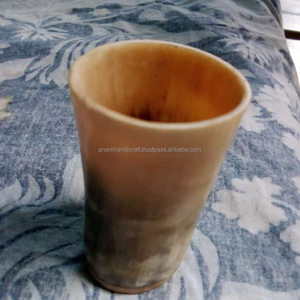 Personalizado exquisito Vintage oso bebiendo Koi taza hecha a mano cuerno Natural corto antiguo tallado estilo Animal negocio perfecto - Product Image 1