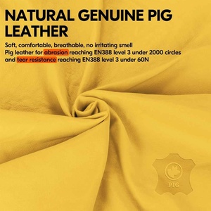 Gants de travail en cuir de chèvre de qualité supérieure, protection des mains, antidérapants, résistants à la chaleur, design de logo personnalisé - Product Image 4