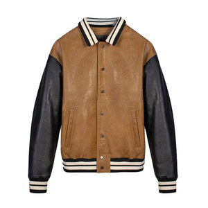 Nouvelle Veste d'Hiver en Cuir Coupe-Vent pour Homme 2026 – Couleur Unie, Col Rabattu – Style Streetwear - Product Image 1
