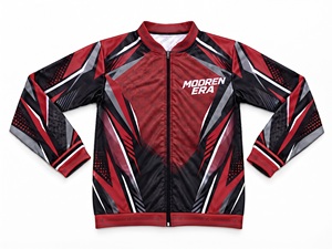 Chaqueta deportiva personalizada sublimada en naranja vibrante y negro con cremallera completa, ropa deportiva premium, fabricación al por mayor directamente de fábrica. - Product Image 5