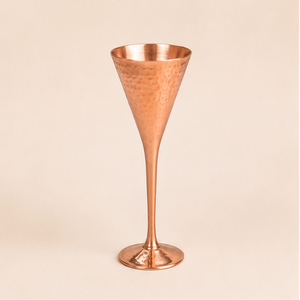 Handcrafted 100% Pure <b>Copper</b> Hammered Wine Glass Goblet Luxury Long Stem Champagne Flute For Hotel Bar And Wedding Tableware - Product Image 3