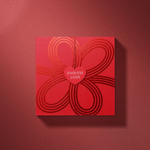 Caja de Regalo Magnética Personalizada, Caja de Embalaje Rígida de Lujo Romántica con Diseño de Corazón para el Día de San Valentín, Aniversario de Bodas - Product Image 1