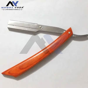 Rasoirs en acier personnalisés avec pochette ou logo, couteau de rasage pliant avec manche en bois, rasoir droit, rasoir de barbier - Product Image 4