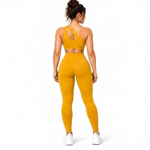 Custom High Quality 2 Piece Fitness Clothing Sportswear Gym <b>Leggings</b> Activewear Sports <b>Shorts</b> Bra <b>Women</b> Workout Wear Yoga Sets - Product Image 2