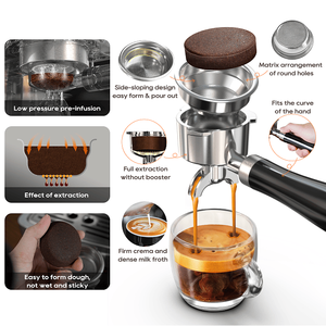 Machine à expresso semi-automatique 1350W avec réglage de température, filtre mobile, extraction à froid/chaud 20 bars, Mocha Nestle - pour baristas - Product Image 5