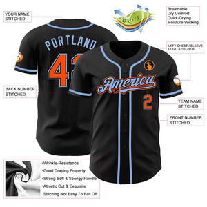 Maillots de baseball et de softball de haute qualité avec logo personnalisé, en polyester, uniformes de sport pour adultes - Product Image 6
