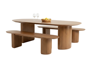 Banc en bois Yara, teck massif, design scandinave moderne minimaliste, banc de luxe fait à la main pour le salon - Product Image 5