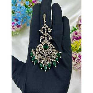 Indian Ethnic Artificial Jewellery Victorian Premium Mang Tika Brass Casual - Product Image 2