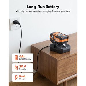 Trapano a percussione rotativo a batteria 20V 7/8 SDS-Plus senza fili brushless con caricabatterie - Include 3 punte da trapano - Product Image 5