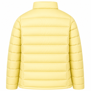 Men's Yellow Stand Collar Puffer Jacket Windproof <b>Zipper</b> Closure Casual Winter <b>Coat</b> Polyester Wadding Regular Fit - Product Image 4