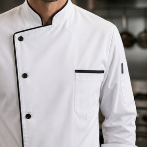 Veste de chef professionnelle personnalisée, imperméable, respirante, avec panneaux en maille, uniforme de cuisinier exécutif - Product Image 2
