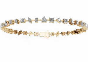 Maelys Fusion Designer Diamond Bracelet 4.140 Carats 37 Stones 9k 14k 18k Yellow <b>Rose</b> White <b>Gold</b> Luxury Lab Grown Jewelry 37 Pcs - Product Image 4