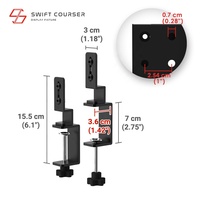 Meilleures ventes : Pinces pour panneaux perforés thermolaquées avec réglage d'espacement et logo personnalisé pour affichage en centre commercial - Swift Courser Display