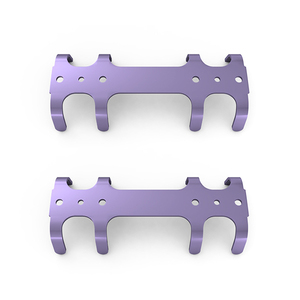 Plateau de stérilisation perforé en acier inoxydable avec supports en silicone bleu, boîte de rangement pour instruments chirurgicaux - Product Image 6
