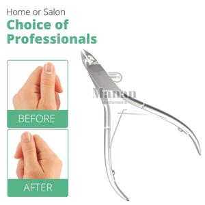 Pince à cuticules professionnelle en acier inoxydable, lame courbée, durable, outil de manucure et pédicure, qualité salon, OEM - Product Image 5