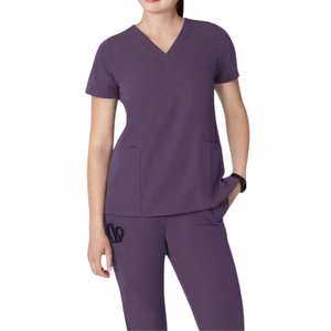 Conjuntos de Uniformes Médicos de Poliéster y Spandex Elástico para Hospital y Enfermería, Blusa con Cuello en V y Pantalón Recto, Fabricante - Product Image 6