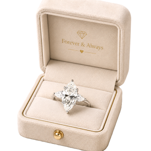 Wholesale Marquise Cut Lab Grown Diamond Three Stone 10K 14K 18K Solid Gold 925 Sterling Sliver Weeding Band Ring <b>Valentine</b> Ring - Product Image 6