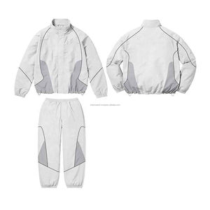 Ensemble de survêtement en polyester respirant imprimé avec strass de qualité supérieure, logo personnalisé imprimé, nylon léger pour hommes - Product Image 2