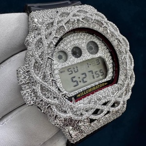 Reloj Personalizado Compatible con GA2100, Bisel de Acero Inoxidable con Incrustaciones de Diamantes, Diseño de Lujo, Estilo GA2100 Mod - Product Image 4