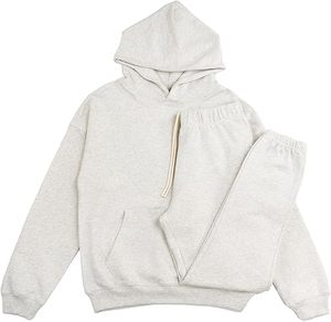 ชุดฮู้ดดี้ผ้าฝ้าย 100% สีพื้น ชุดจ็อกเกอร์ พิมพ์ลายพัฟฟ์ตามสั่ง ชุดวอร์มผ้าถักเนื้อนุ่ม กางเกงวอร์มผ้าฟลีซเรียบ ชุดลำลองผู้ชาย - Product Image 2