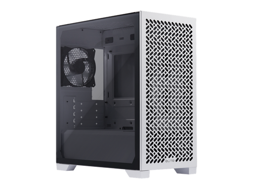 White, glass side panel, fanless