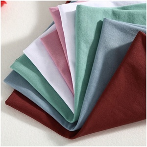 เสื้อยืดคอกลมแขนสั้นผู้ชาย สีพื้น ลำลอง ทรงปกติ สีเขียวอมฟ้า - Product Image 2