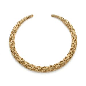 Collier ras du cou artisanal en laiton et cuivre, bijoux ethniques tribaux Dokra pour femmes, collier statement réglable de style antique - Product Image 1