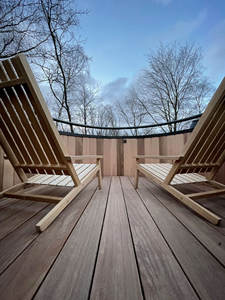 Sauna extérieur cylindrique commercial, <span class=keywords><strong>construction</strong></span> <span class=keywords><strong>en</strong></span> bois massif, design écologique, sauna à vapeur, environnement forestier, expérience <span class=keywords><strong>de</strong></span> spa - Product Image 4