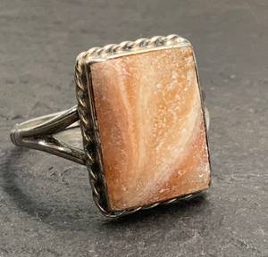 Anillo vintage de plata de ley con piedra natural, hecho a mano, joyería con gemas, elegante anillo de moda, regalo para mujer - Product Image 5