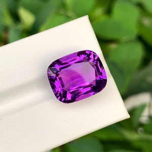 Piedra de amatista púrpura natural con corte cojín, gema premium para la fabricación de joyas, cristal curativo, piedra de nacimiento elegante - Product Image 5