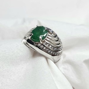 Anillo de Plata 925 con Esmeralda Zambiana y Beryl para Hombre, Gema Verde Natural, Joyería de Plata de Ley Hecha a Mano, Regalo de Lujo - Product Image 6